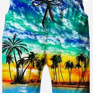 Mens printed boardshorts/swim trunks -XL